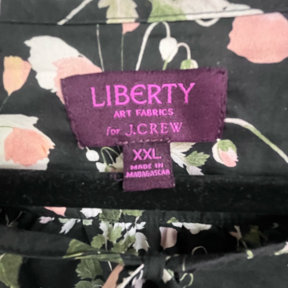 J. Crew Liberty Black Floral Women's Top - Picture 5 of 10